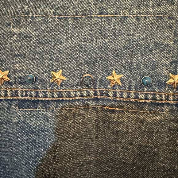 EUC Vintage Freego 90’s Denim Bomber Jacket - Picture 3 of 3